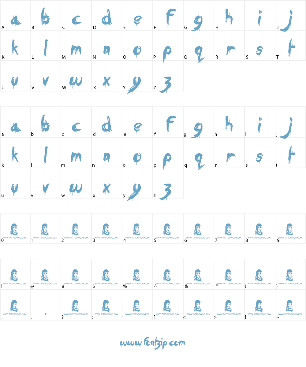 Eating You Alive Font Character